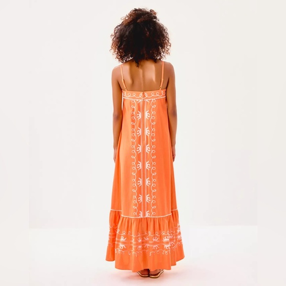 Lilly Pulitzer Terracotta Orange Embroidered Maxi Dress - Picture 3 of 9